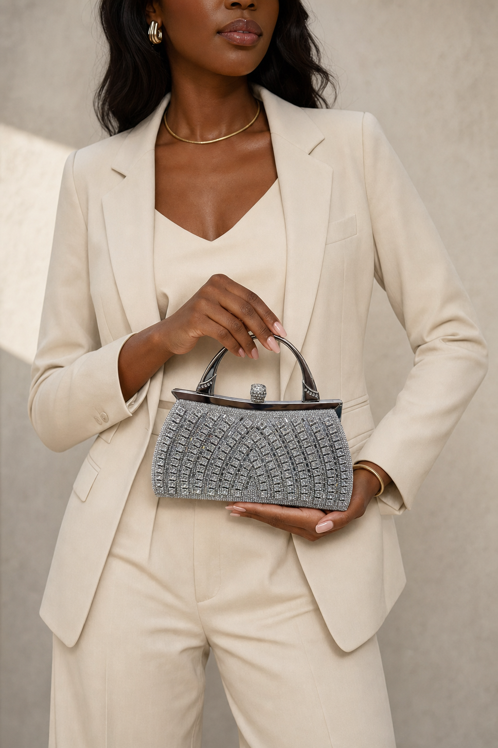 Crystal Column Evening Bag