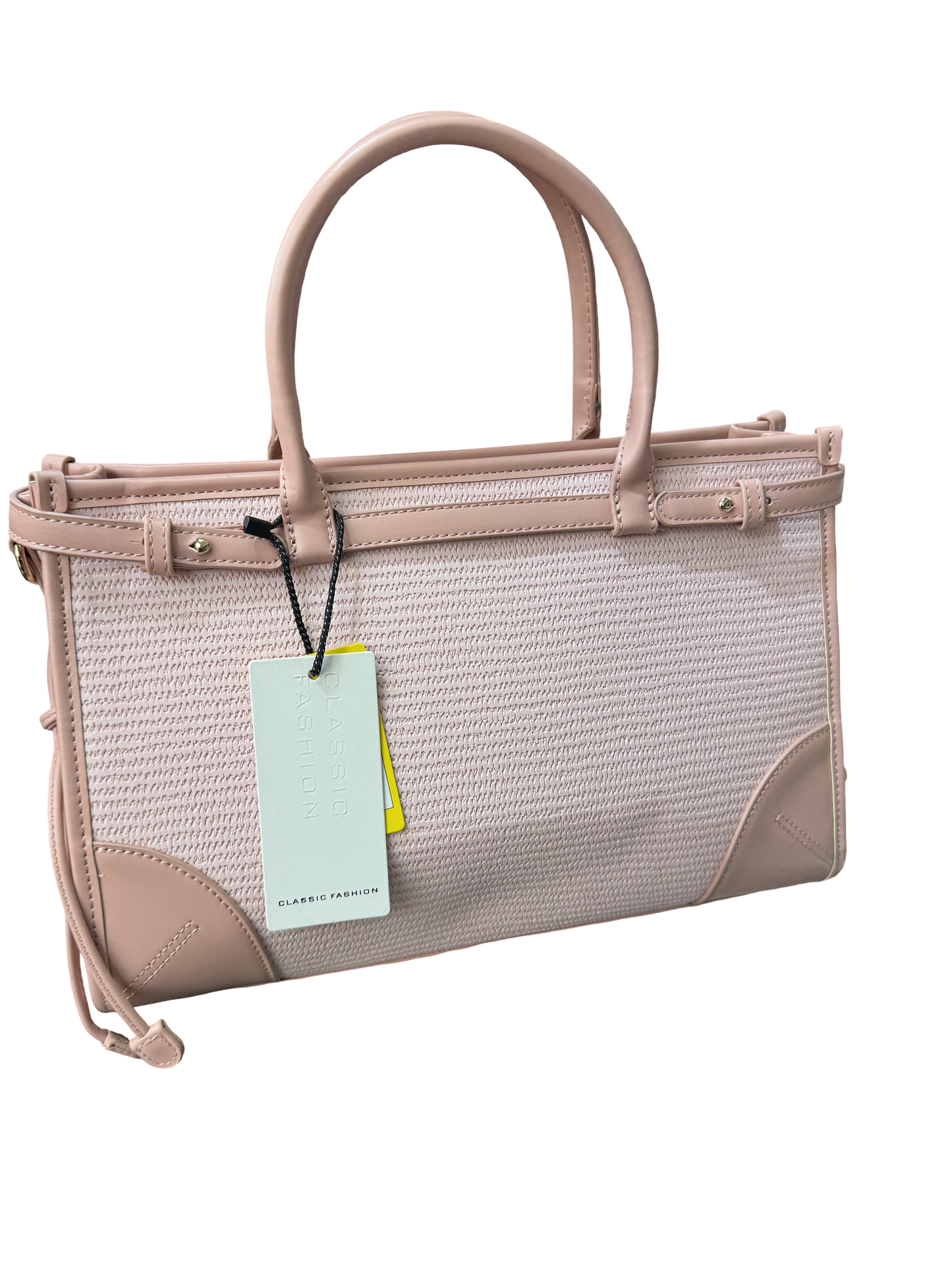 Woven Straw Leather Tote