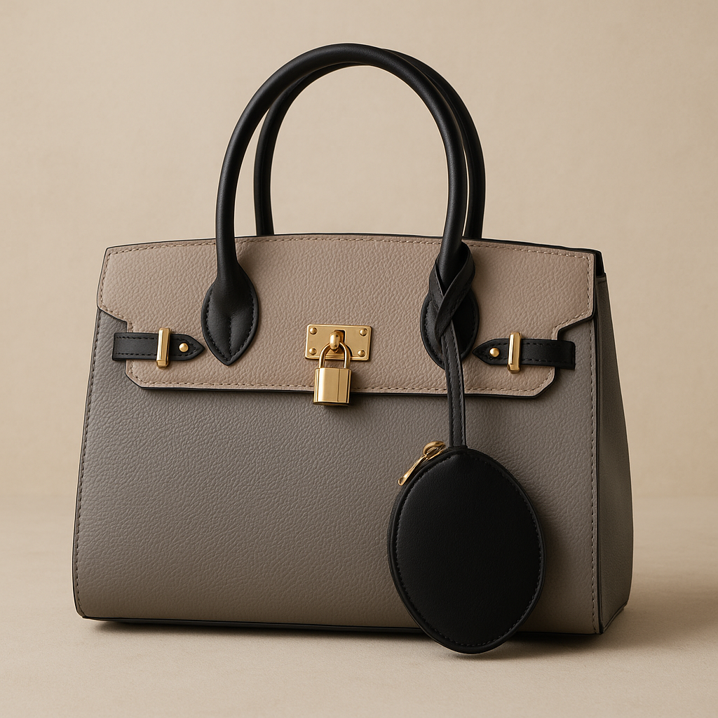 Colorblock Birkin Tote