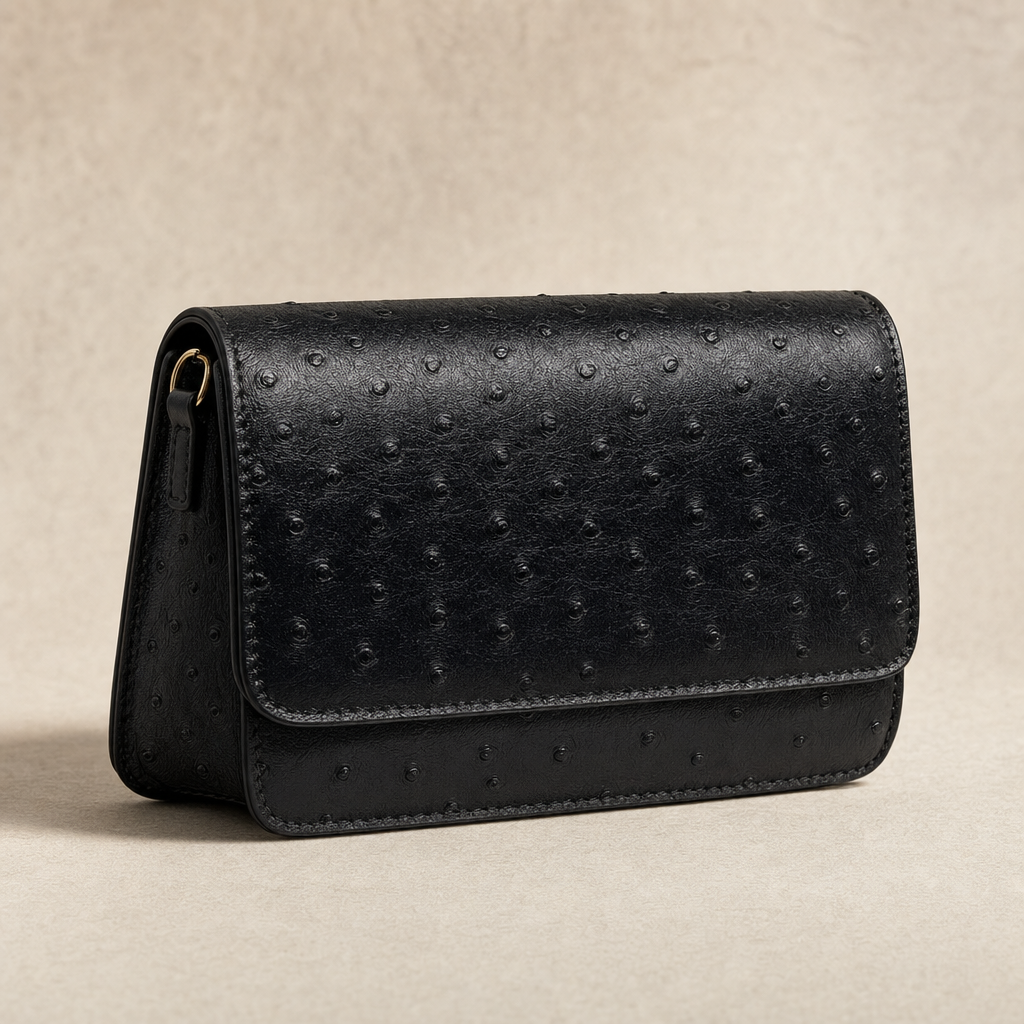 Ostrich Texture Clutch Crossbody
