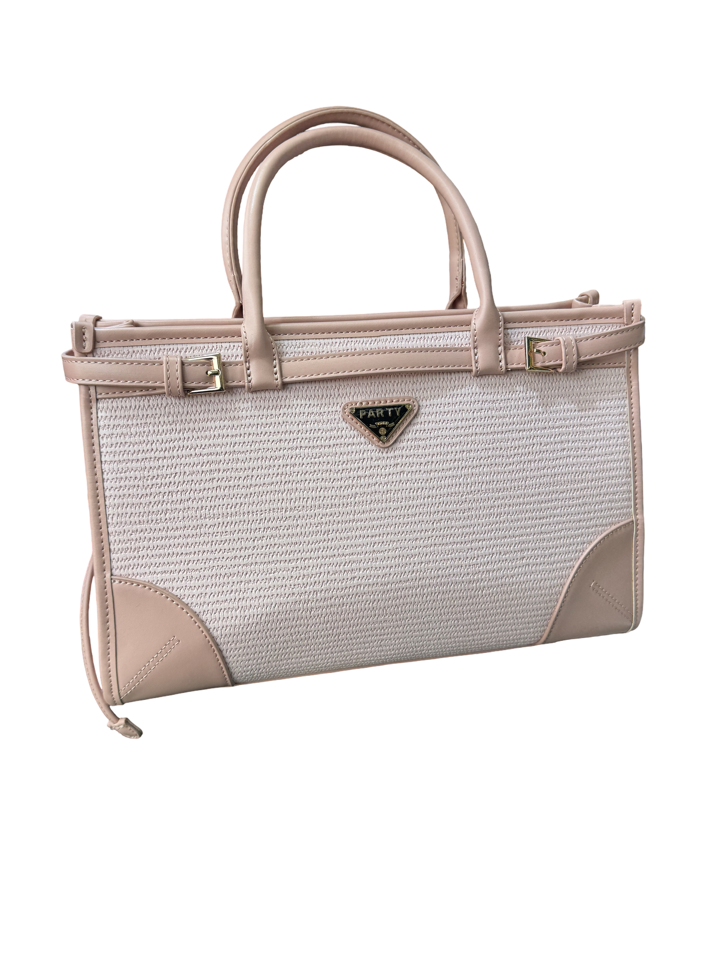 Woven Straw Leather Tote