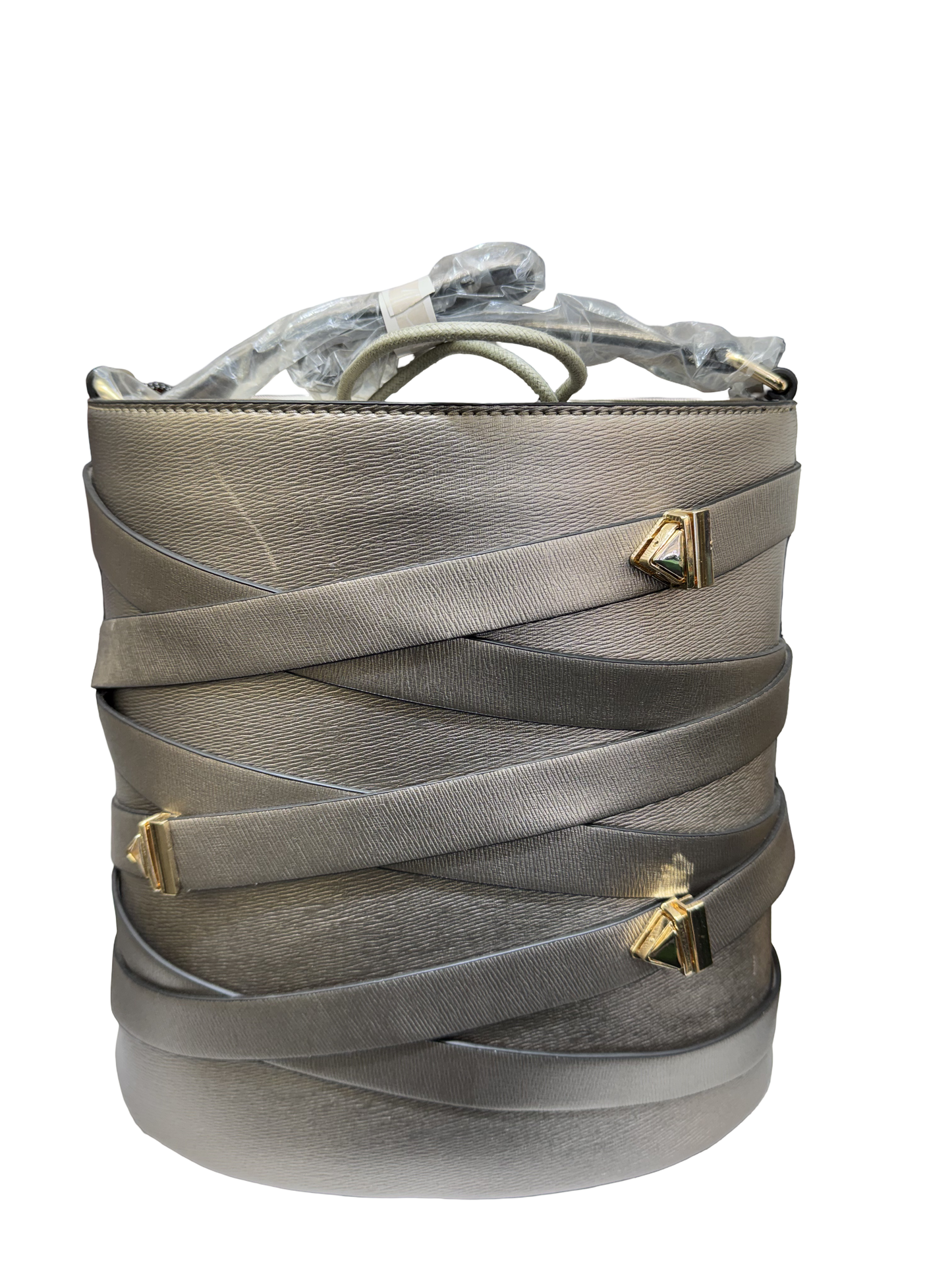 Wrapped Strap Bucket Bag