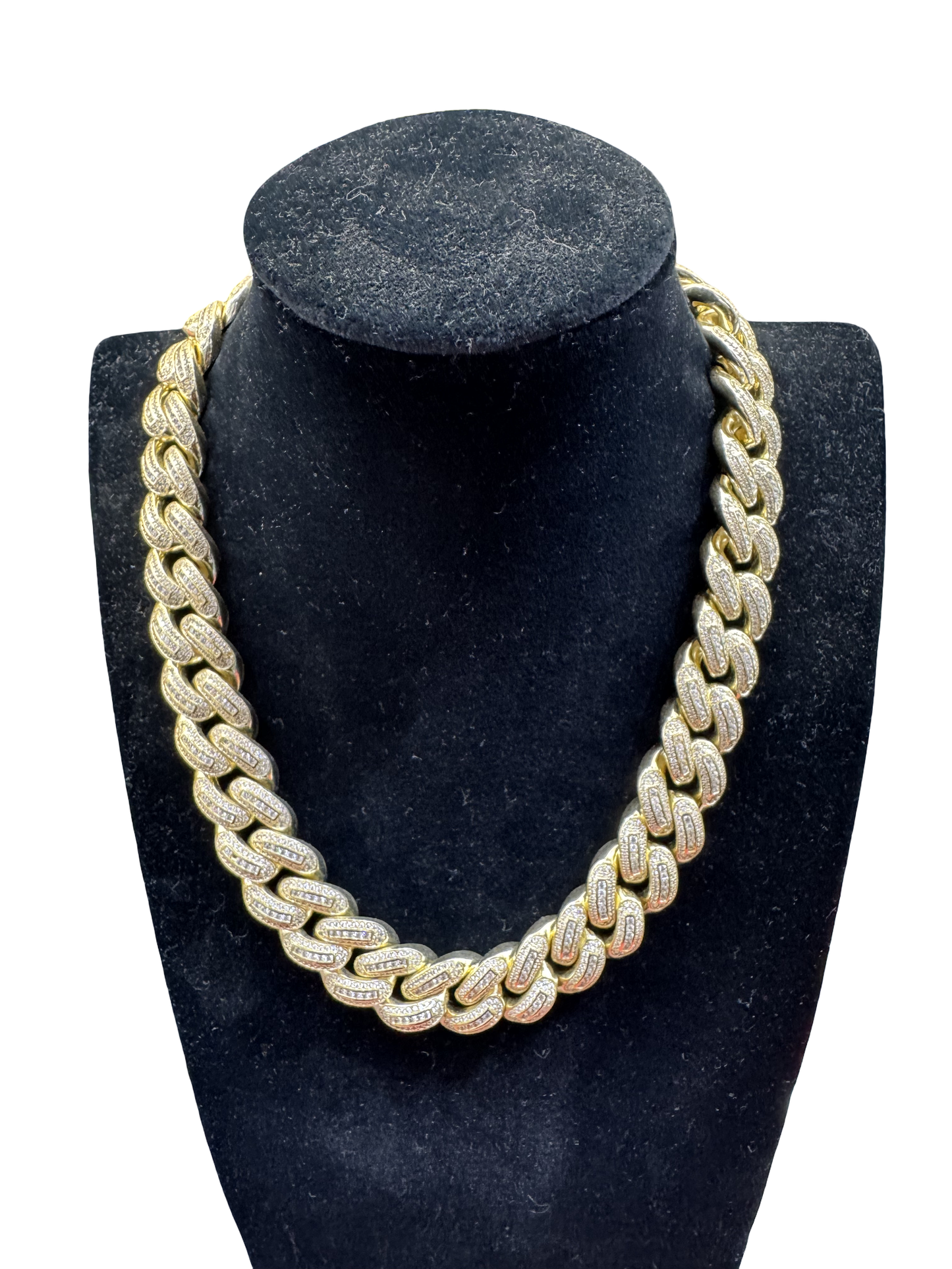 Gold Iced Cuban Chain & Bracelet Set