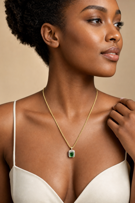 Green Gem Pendant Necklace