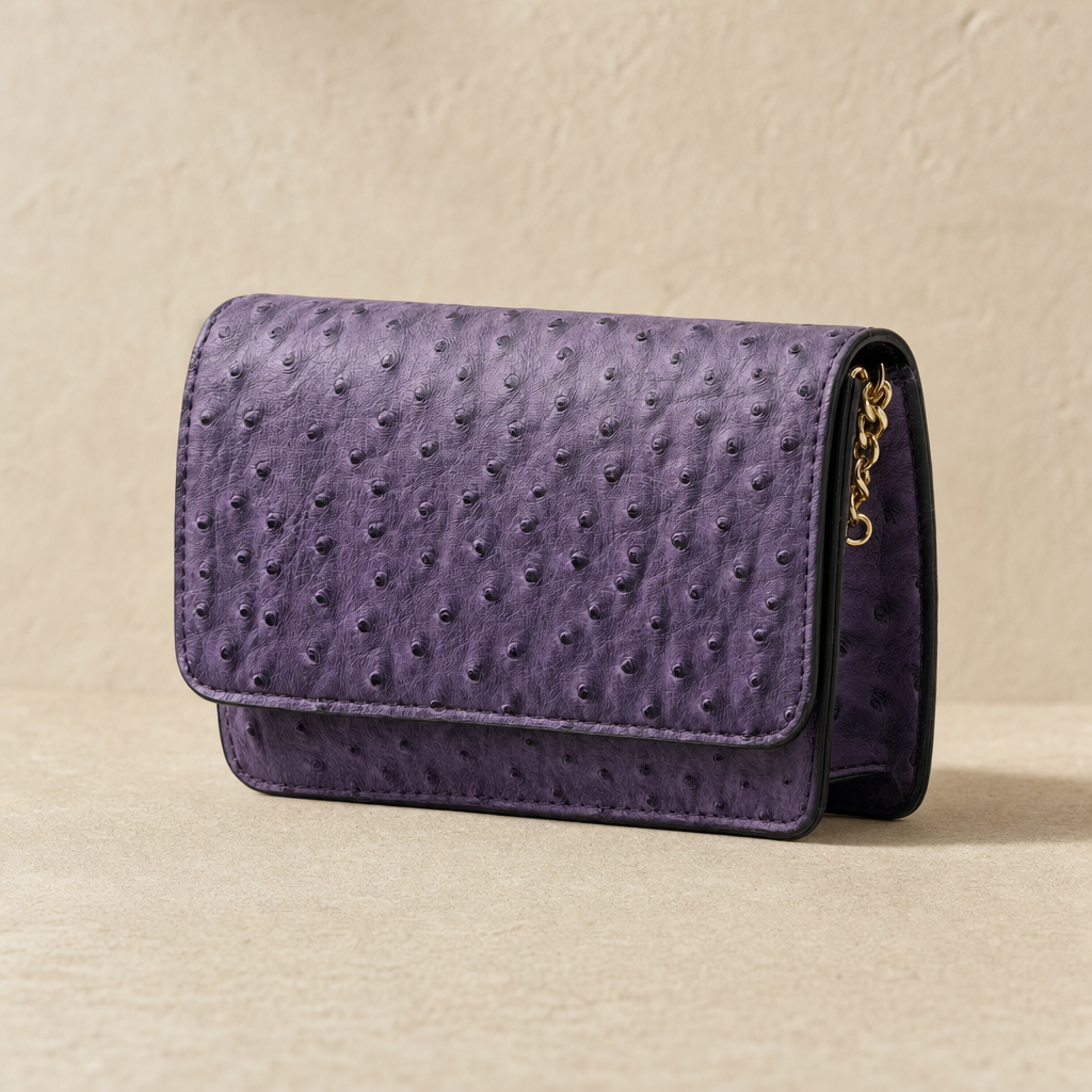 Ostrich Texture Clutch Crossbody