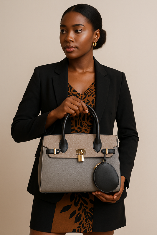 Colorblock Birkin Tote