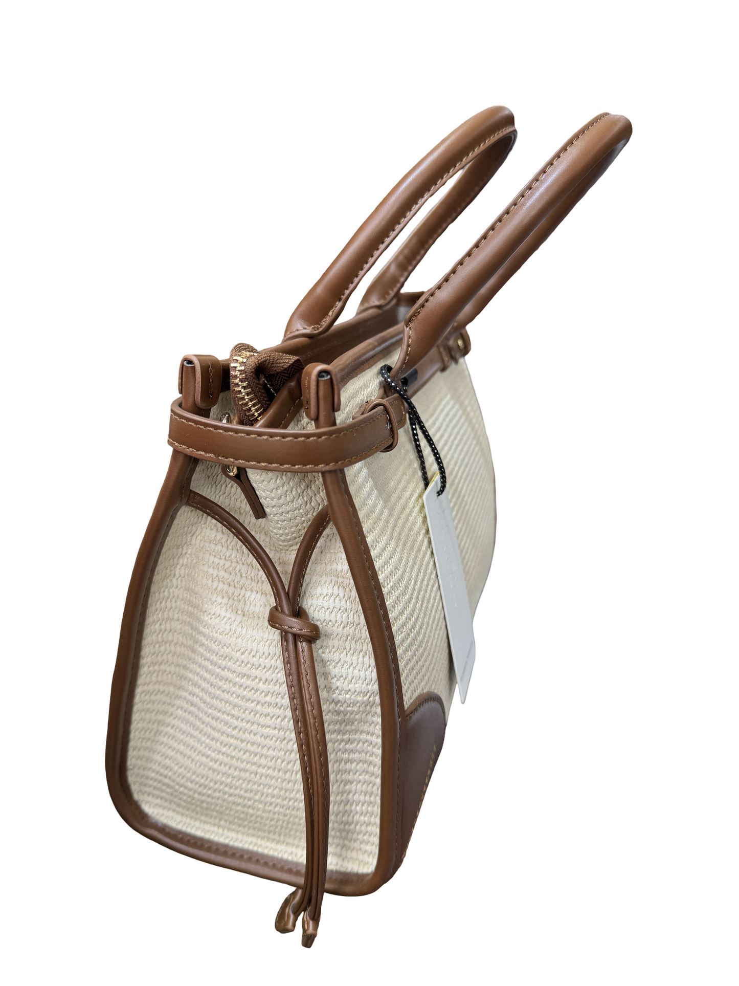 Woven Straw Leather Tote